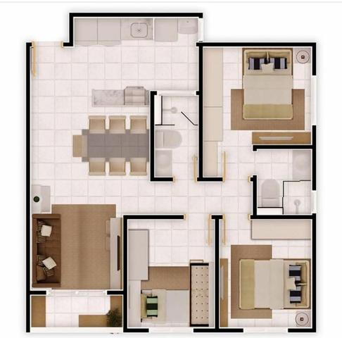 Apartamento 3 quartos com 1 suite. - Foto 2