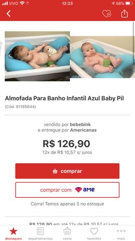 Almofada para banho baby pil Azul - Foto 3