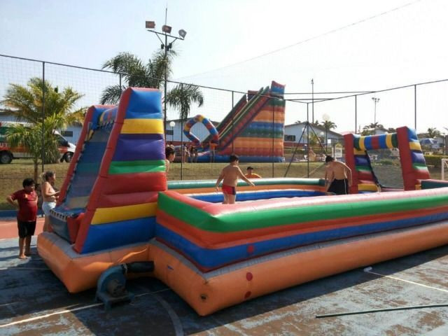 Futebol de sabão 12x6 metros usado em boas condições - Foto 6