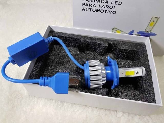 Lampada LED Farol H4 4100LM de potencia 36W com Cooler (Uma Unidade/Moto) - Foto 16