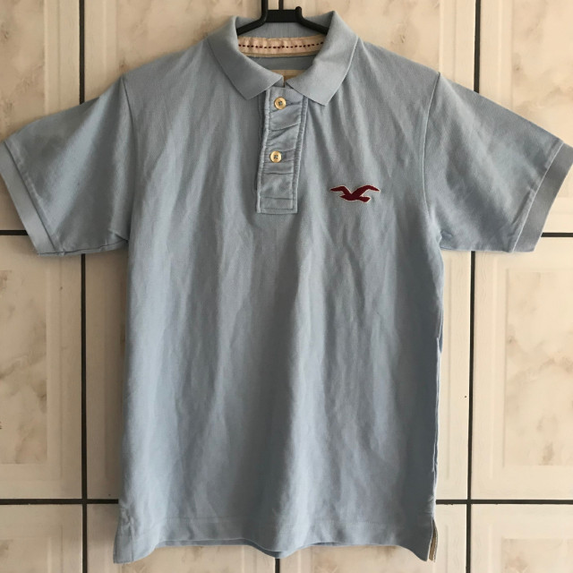Camisa Polo Hollister Masculino Azul Original Nova. (Somente no Tamanho: P)