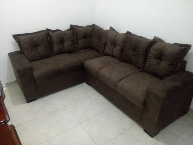 Sofá de canto c/7 almofadas Pop 2