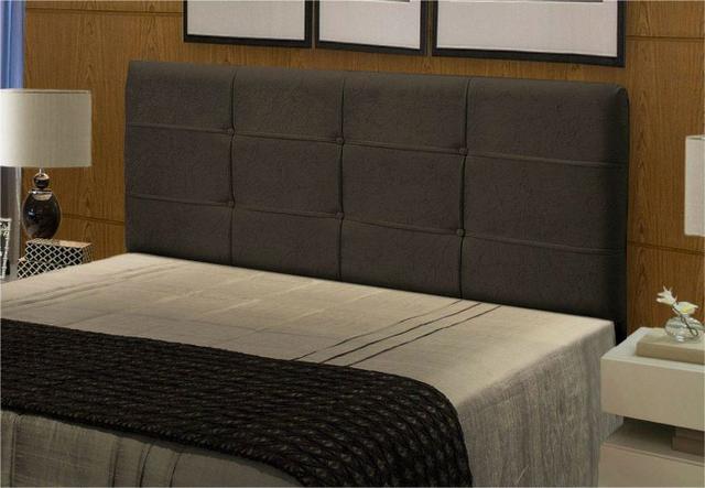 Cabeceira Casal Queen Cama Box 1,60m e 1,40m London Chocolate