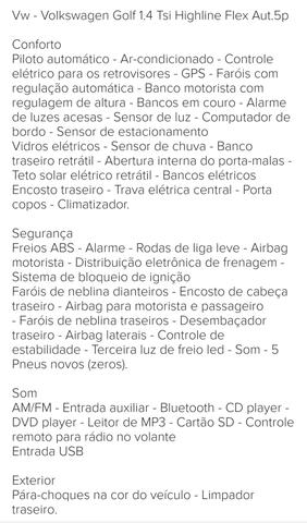 Golf highline tsi 1.4 tiptronic automatico teto solar - Foto 14