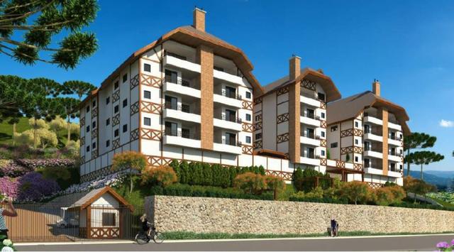 (V) Lindo apto em Campos do Jordão, 3 dorms com suíte, varanda e lareira