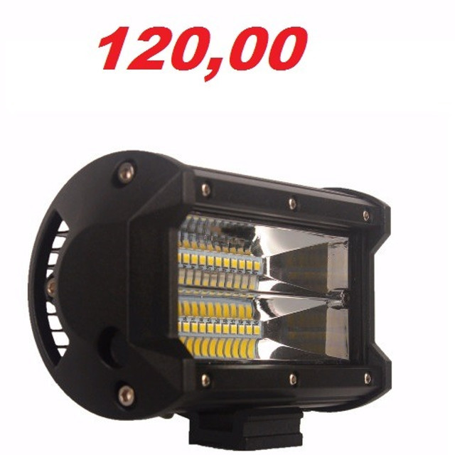 Farol De Milha Barra Led 13 cm 10 a 30v / 72w / Strobo 5 Funções Moto e Carro - Foto 2