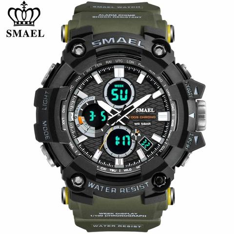 Relógio Smael 8010 Militar Tático Original A Prova D'água