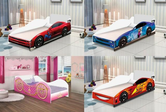 Cama Princesas Carros infantil Novo Caminha juvenil
