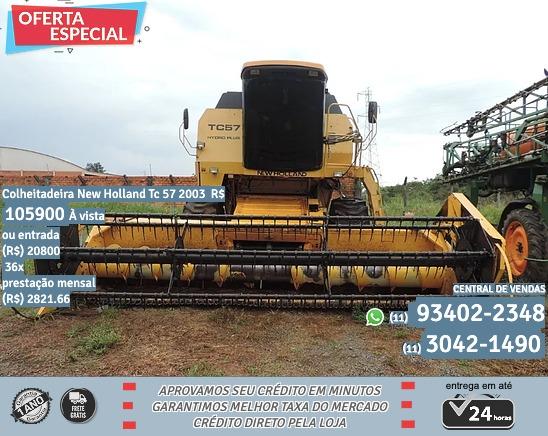 Amarelo Colheitadeira NEW Holland TC 57 2003 R$ 105999