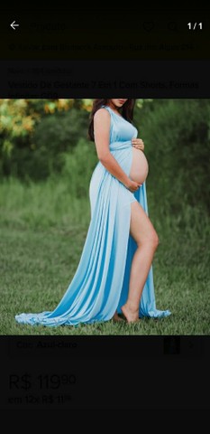 Vestido 7 em 1 para foto gestantes