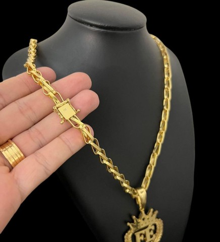 Cordão balão com pingente Banhado a ouro 18k top - Foto 3