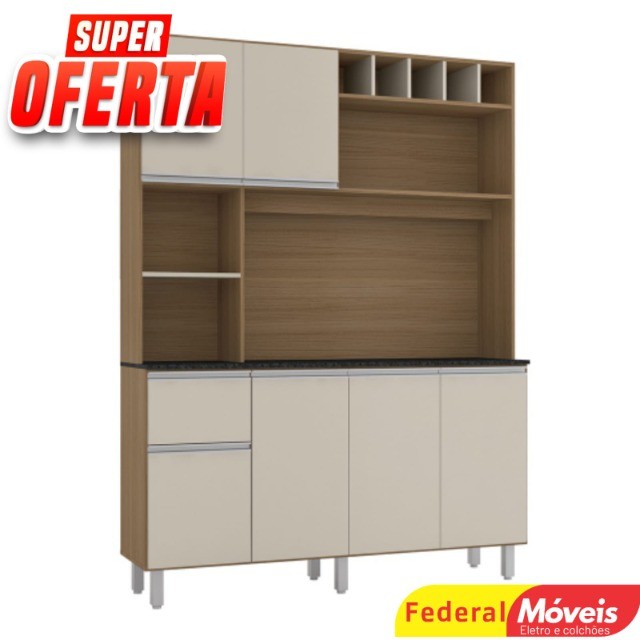 Armário de Cozinha Alice 6Portas 1G Poliman mega oferta temos crediario