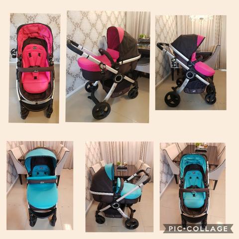 Kit 3 em 1 Chicco Urban com 2 kits color pack Pink e verde agua