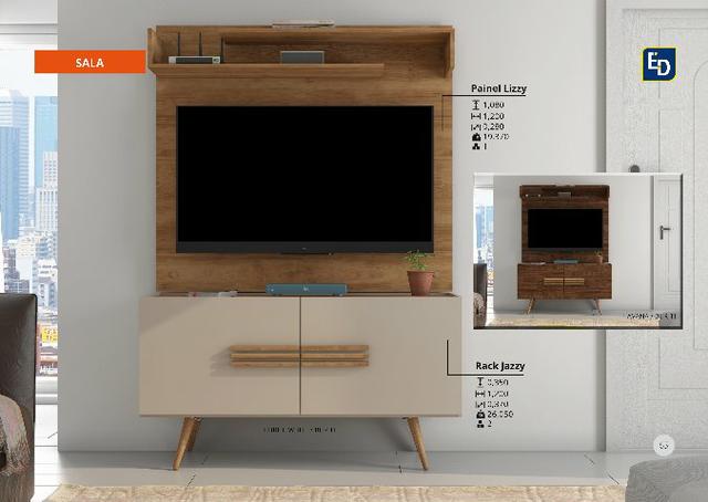 Rack jazzy / painel lizzy tv 46 pol. zap 062986423898 ou 062981952162