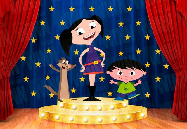 Painel de Festa Infantil Moana Rei Leão Show da Luna