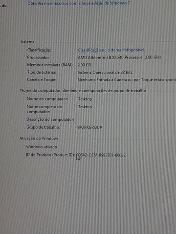 Computador Itautec Infoway AMD 2GB Ram HD 150GB - Foto 4