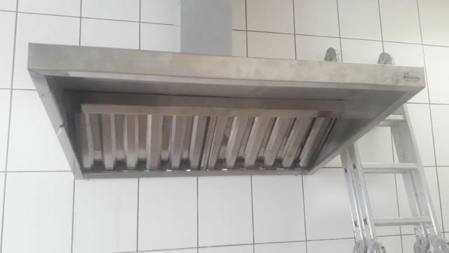 Coifas em inox para Restaurante, dutos e sistema de Exaustão
