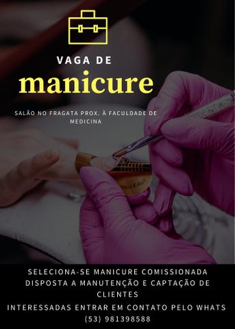 Vaga de manicure comissionada
