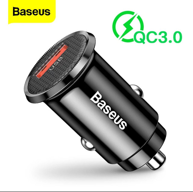 Carregador veicular ultra rápido Baseus turbo Power QC-3.0 O melhor e +rápido