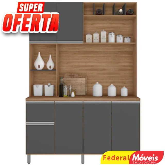 Armário de Cozinha Alice 6Portas 1G Poliman mega oferta temos crediario