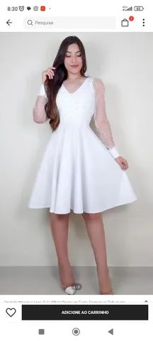 Vestido Branco - Casamento civil - Foto 2