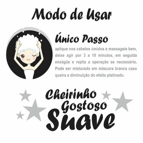 Black Platinum Matizador Bittes Hair 500 ml Cabelos Matizados e Hidratados Acinzentados - Foto 2