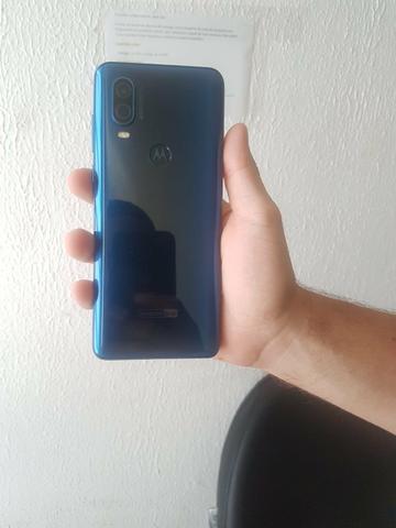 Com Nota-Motorola One Vision 128GB Azul Safira - Foto 4
