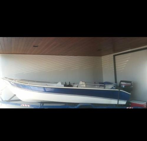 Vendo lancha fibra 16 pés - Foto 3