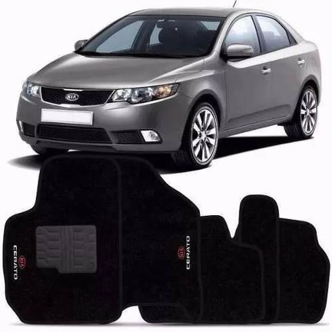 Tapete Carpete Específico Para Seu Carro - Com Logo Marca Bordada e Pinos Antiderrapantes