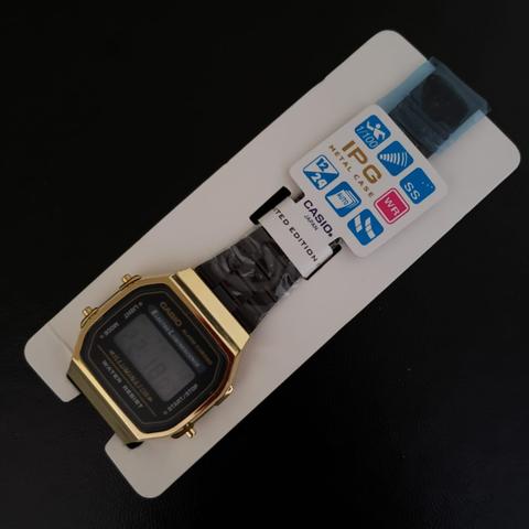 Relogios Casio vintage dourado com preto - Foto 3