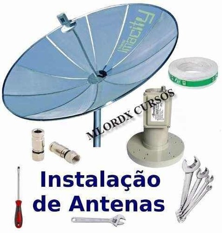 Manutenção e instalação em antenas e atualização de receptor 