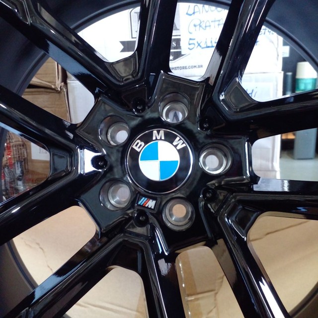 Jogo De Rodas Bmw X5/x6 M Preto Brilhante 5x112 - 22x9,5 e 22x10,5 - Foto 3