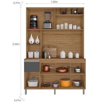 Armário de Cozinha Alice 6Portas 1G Poliman mega oferta temos crediario - Foto 2