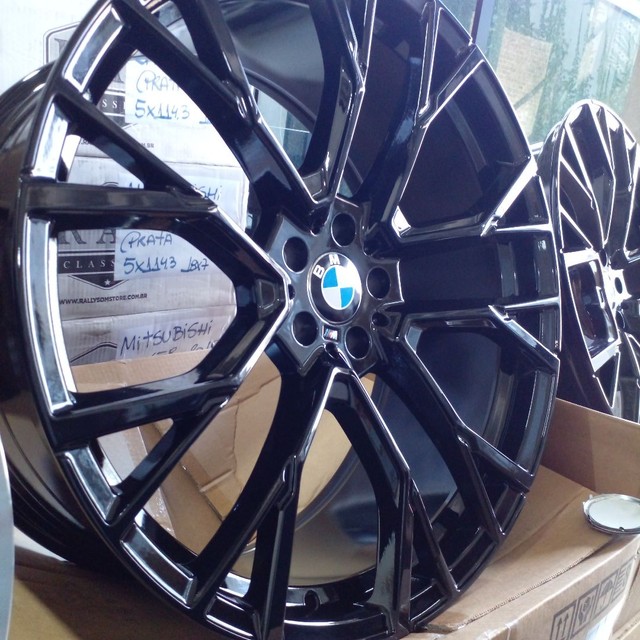 Jogo De Rodas Bmw X5/x6 M Preto Brilhante 5x112 - 22x9,5 e 22x10,5 - Foto 2