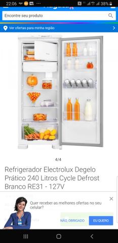 NOVA, LACRADA Geladeira Electrolux 240L RE31 - Branco 220V