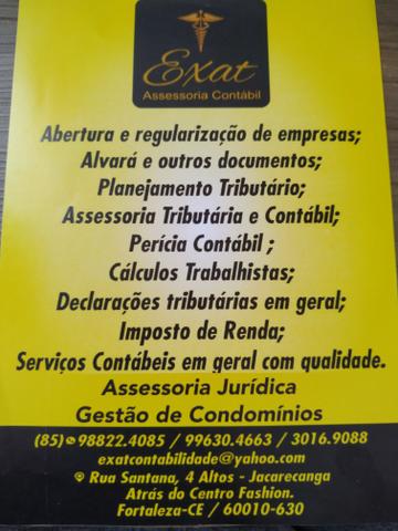 Serviços contábeis e Consultoria Empresarial