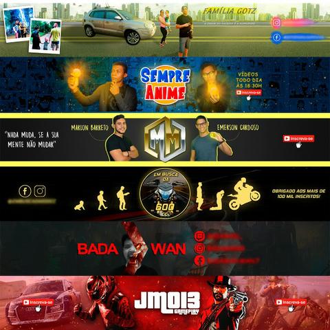 Logo + Banner / Capa Para Canal No Youtube - Entrega Em 24h