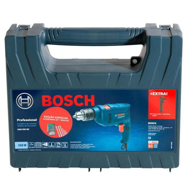 Furadeira de impacto Bosch Gsb Re 550w Com Maleta - Foto 3