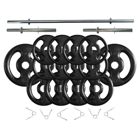 Kit Anilhas e Barras Para Musculação - 23 PEÇAS - Foto 2