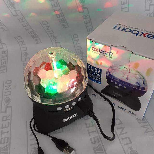 Speaker com Bluetooth, FM, SD, USB  e luz de led. Nova. - Foto 2