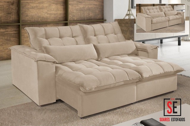 Sala sofá retrátil e reclinável de 230 cm - Foto 3