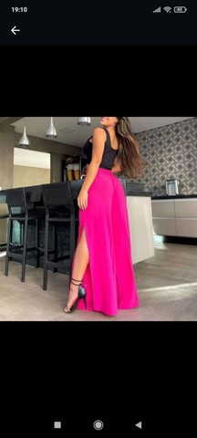 Calça Pantalona viscose com ou sem fenda lateral  - Foto 3