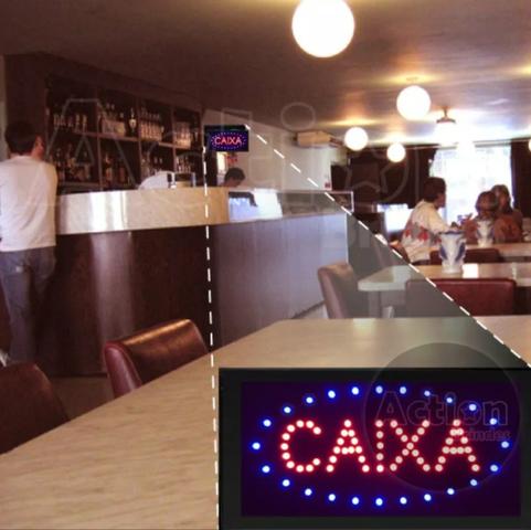 Letreiro Led Painel Luminoso Placa De Aviso Comercio - Café - Foto 3