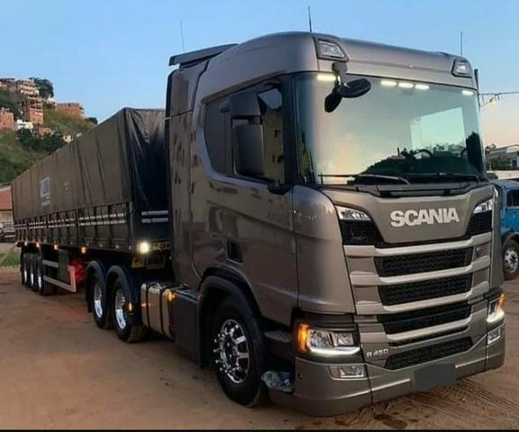 2 Scanias R450 6x2 carreta graneleira - Foto 2