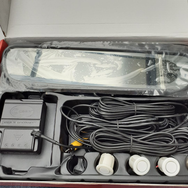 Sensor de estacionamento com retrovisor e câmera de led. Com visão noturna. Nova.  - Foto 4