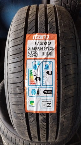 (6undisp) Kit 2  Pneus aro 16 medida 215/55r16  Itaro - Foto 2