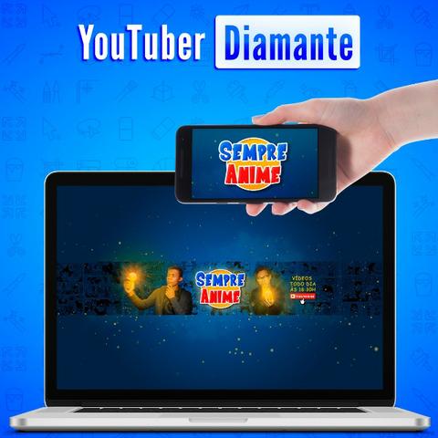 Youtuber Diamante | Identidade Visual Completa + Camisa, adesivos e cartões + 8 Bônus - Foto 3