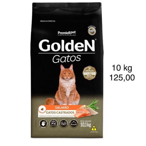 Ração Golden Gatos CASTRADOS SALMÃO 10 kg