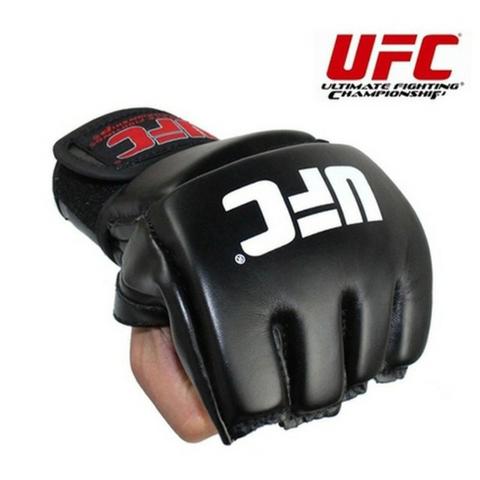 Par de Luva Couro preto Mma Ufc Vale Tudo Boxe Muay Thai Artes -Grátis Camisa J. Aldo - Foto 2