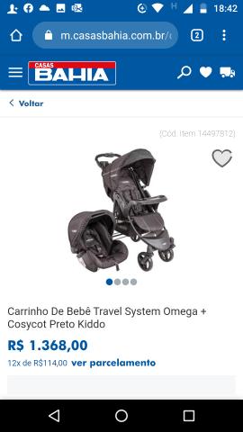 NOVO: Carrinho de bebê e Bebê Conforto - KIDDO - Foto 5